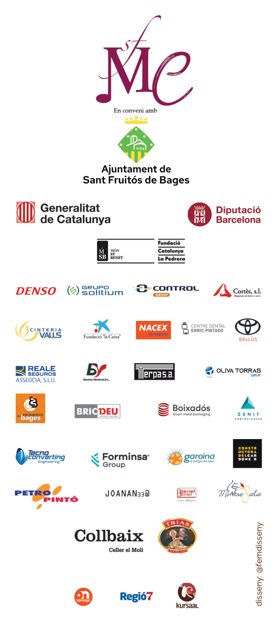 Patrocinadors i col·laboradors del Festival Internacional de Música Clàssica 2026